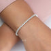 [A Women wearing Round Diamond Tennis Bracelet]-[Ouros Jewels]