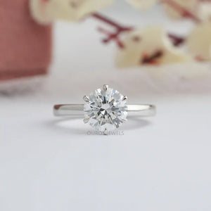 2 Carat Round Diamond Solitaire Engagement Ring