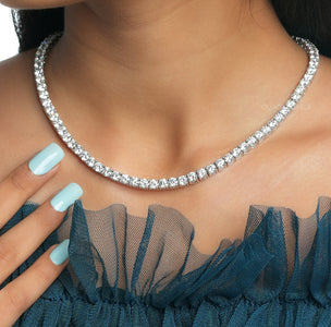 round diamond necklace