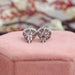 back view of round cut lab diamond white gold stud earrings halo on box