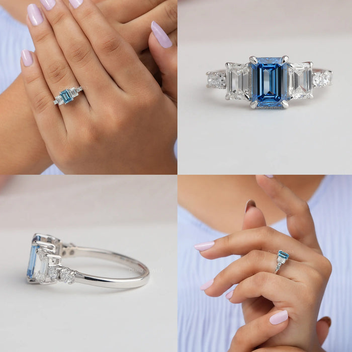 Collage of Oval Cut Eco Friendly Diamond Engagement Ring