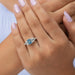 In Finger View Of Lab Grown Diamond  Engagement Ring 