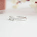 14k white gold band of emerald cut seven stone wedding band