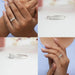 Collage of emerald cut diamond wedding anniversary band