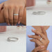 Collage of 7 stone diamond wedding band