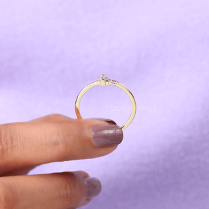 Baguette Diamond Dainty Ring