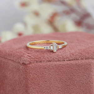 Baguette Diamond Dainty Ring