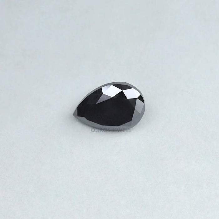 pear cut black lab grown diamond 