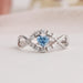 Heart and round cut lab made diamond infinity shaped anniversary ring