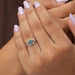Shining heart shape colored diamond engagement ring, with unique touch of infinity shaped shank