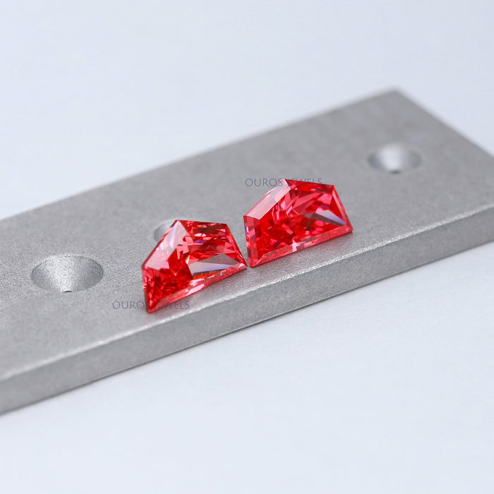 [Darkness Of Pink Color In Cadillac Cut Diamonds]-[Ouros Jewels]