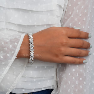 Marquise And Round Diamond Luxury Bracelet