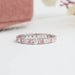 [Pink Diamond Round Cut Wedding Band]-[Ouros Jewels]