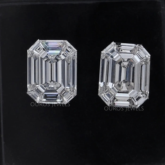 [1.60 TCW Emerald Shape Pie Cut Lab Grown Diamond]-[Ouros Jewels]