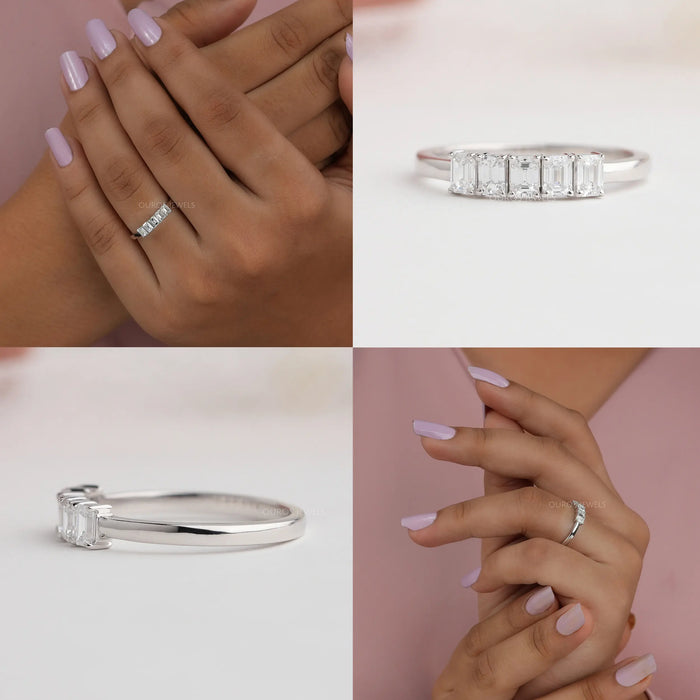[Five Stone Emerald Ring]-[Ouros Jewels]