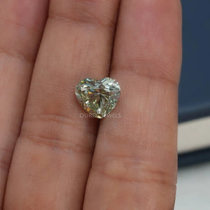 2.47 Carat Green Heart Cut Lab Grown Diamond