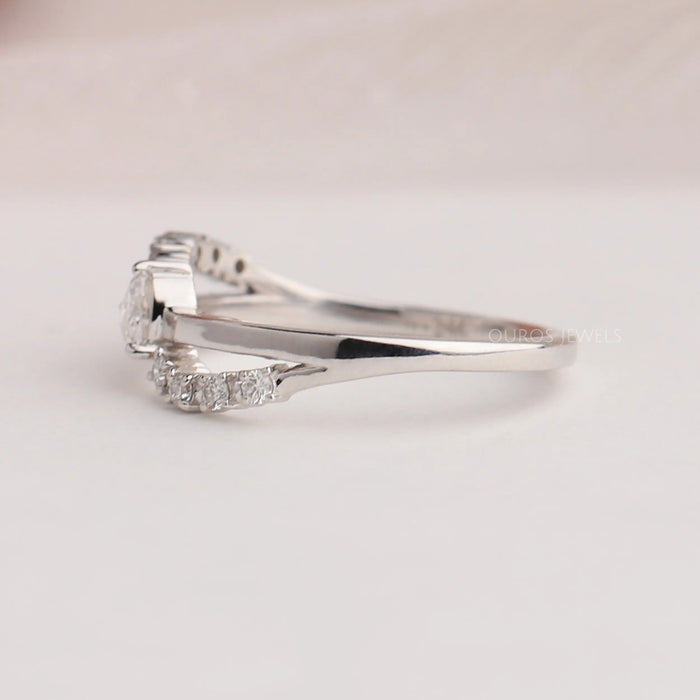 [White Gold Diamond Ring]-[Ouros Jewels]