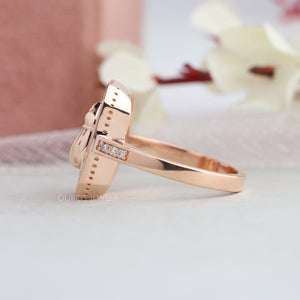 14k rose gold diamond ring for men 