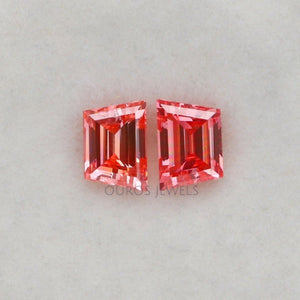 [1.28 TCW Trapezoid Cut Loose Diamond Pair]-[Ouros Jewels]