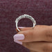 Stunning 14k white gold multi shape diamond anniversary band