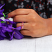 [Multi Shape Diamond Wedding Band on Finger]-[Ouros Jewels]