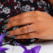 [Pink Colored Mini Lab Grown Diamonds of Wedding Band]-[Ouros Jewels]