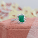 natural green emerald ring 