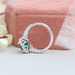 white gold emerald gemstone ring 
