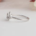Side View of White gold lab diamond ring crafted with Princess  and round cut diamond  