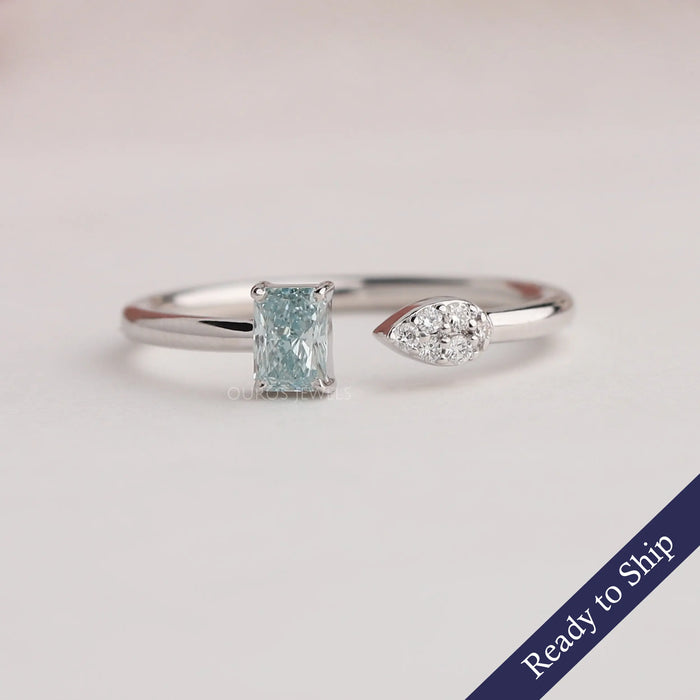 [Radiant Cut Open Cuff Ring]-[Ouros Jewels]