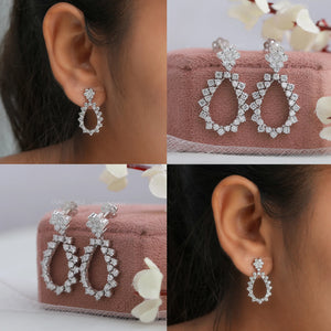 [Collage of Lab Grown Diamond Drop and Dangle Earrings]-[Ouros Jewels]