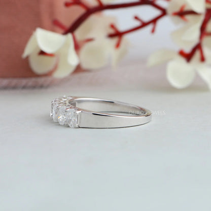 Oval Cut Lab Diamond Wedding Band Rings