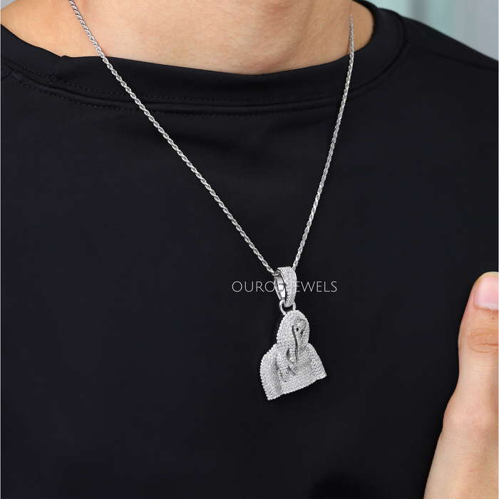 attractive round diamond hip hop pendant