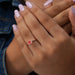 In Finger Front View Of Fancy Colored Diamond Engagement Ring