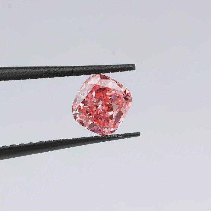 [Pink Cushion Cut Lab Diamond]-[Ouros Jewels]