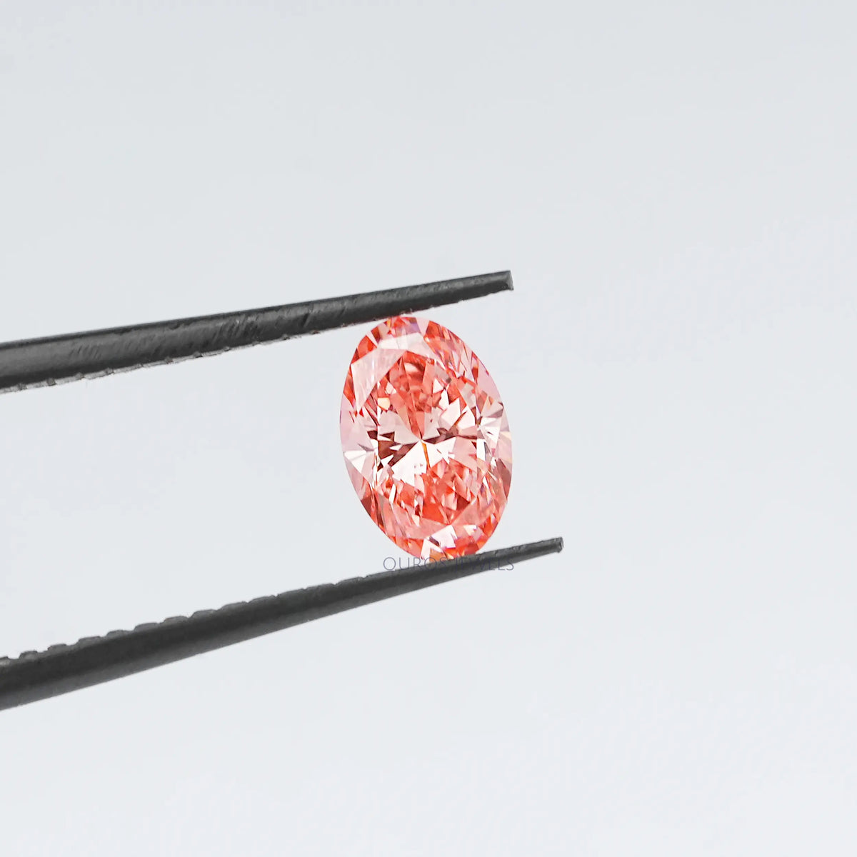 0.60 Carat Pink Oval Cut Lab Diamond Loose