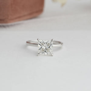 [Princess Cut 3.00 Carat Lab Grown Diamond Engagement Ring]-[Ouros Jewels]