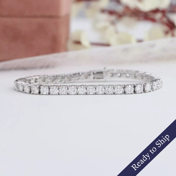 3.50 MM  Round Cut Lab Diamond Tennis Bracelet