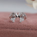 14k White Gold Diamond Stud Earrings 