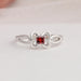 Butterfly shaped lab diamond engagement ring with split shank in white gold