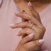 In Finger Side View Of Lab Diamond Eternity Wedding Stacking Band