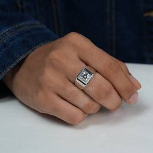 Mens Lab Created Diamond Ring