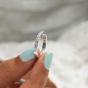 Lab created diamond anniversary band representing long life of relationship