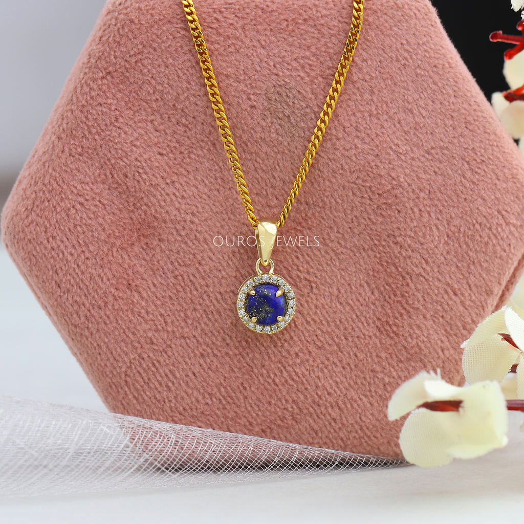 Gold lapis pendant online