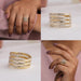 [4 Row Diamond Spiral Wedding Band]-[Ouros Jewels]