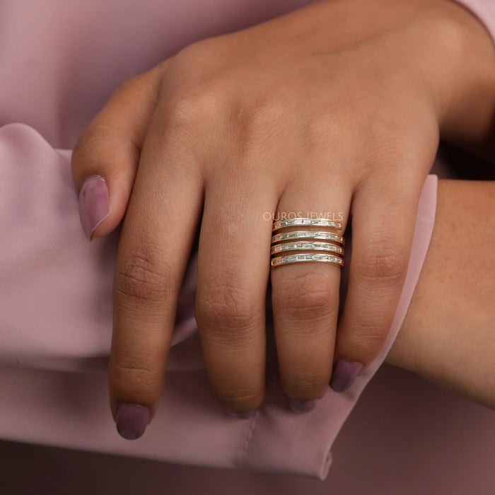 [4 Row Diamond Eternity Band]-[Ouros Jewels]