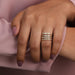 [4 Row Diamond Eternity Band]-[Ouros Jewels]