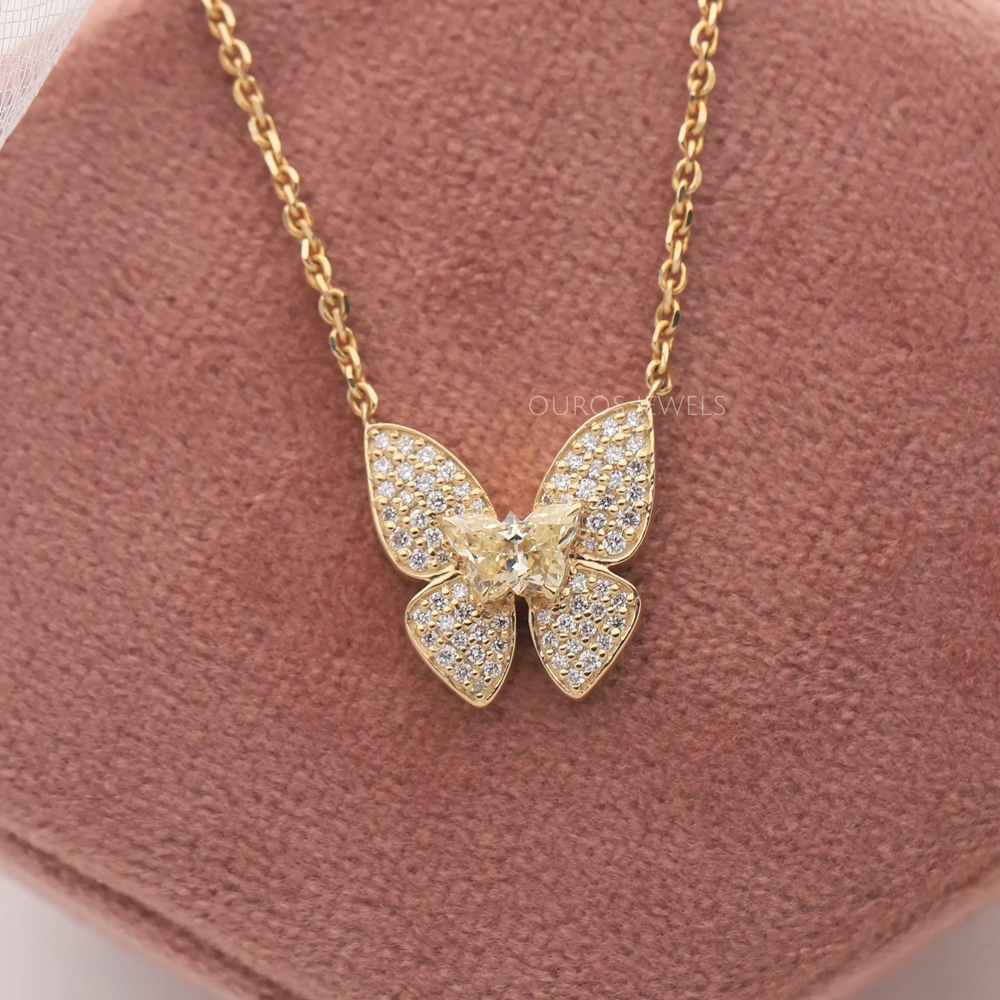 Butterfly Cut Lab Grown Diamond Necklace