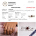 Orange cushion cut diamond engagement ring in infinity design with round accent stone studded on 14k white gold shank