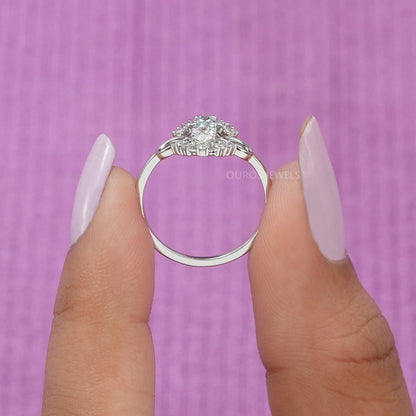 Oval Diamond Dainty Ring